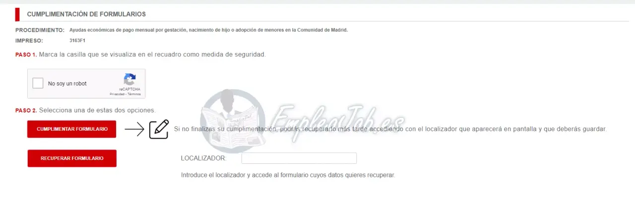 Solicitud online de la ayuda de 500 euros por hijo de la Comunidad de Madrid