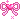Pink heart bow pixel