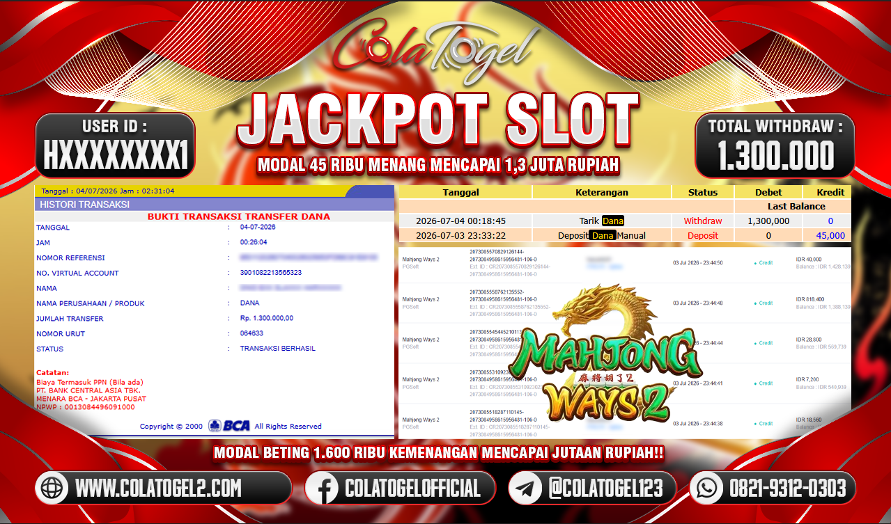 JACKPOT SLOT GACOR!!