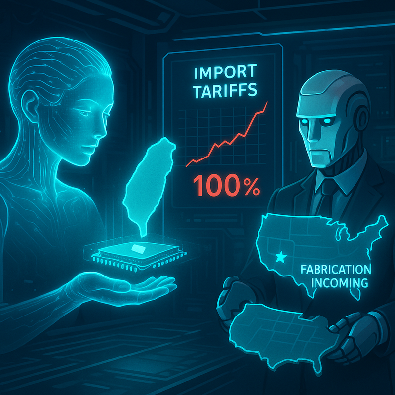 💥 Trump Decreta Tarifa de 100% sobre Chips Importados: Taiwan, Prepare-se para o B.O. Geoeconômico