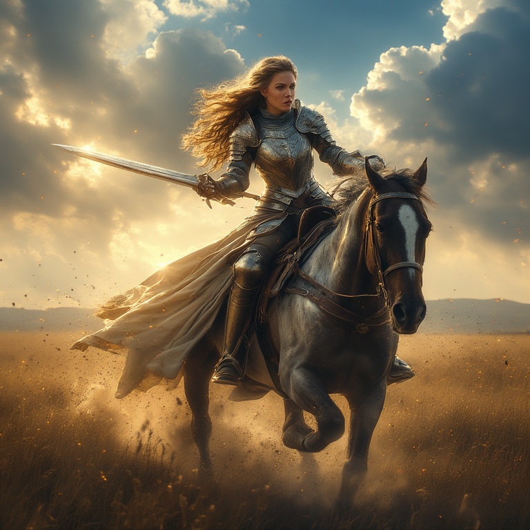 Armored-woman-charging-into-ba-(27)