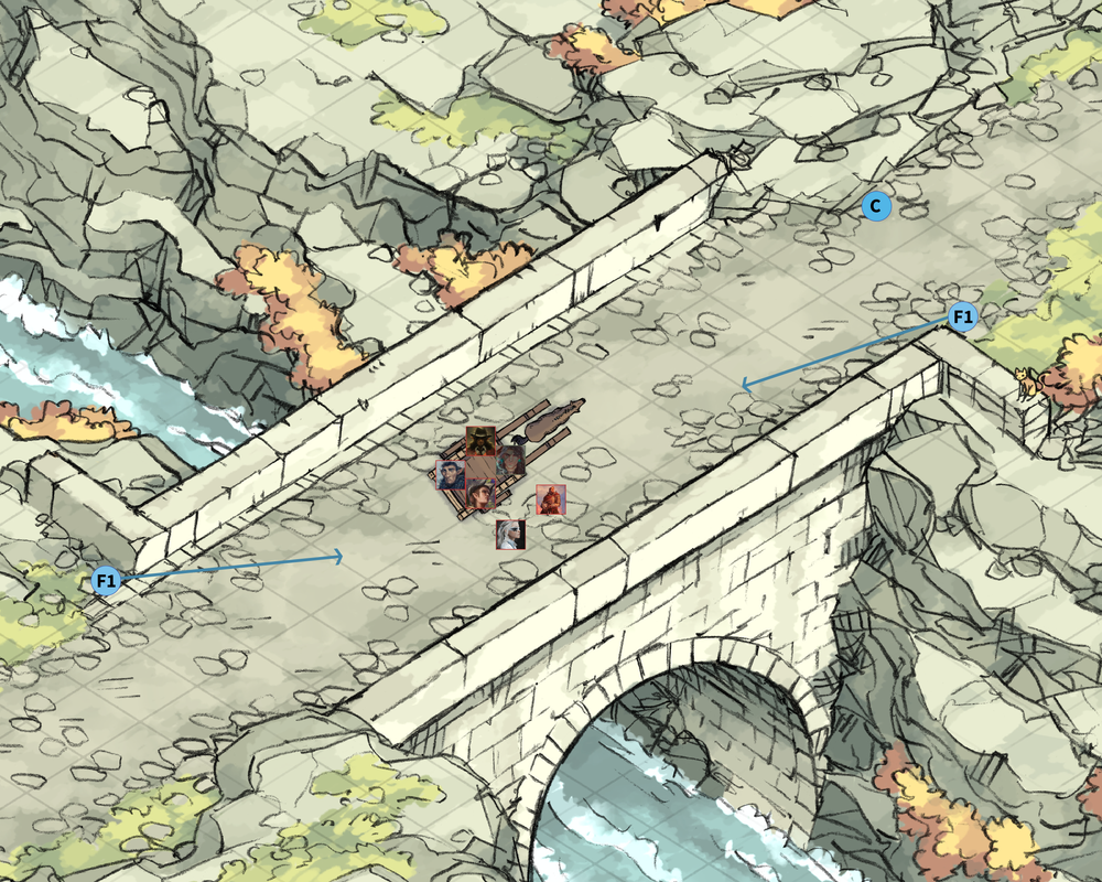 Scuffle on the bridge