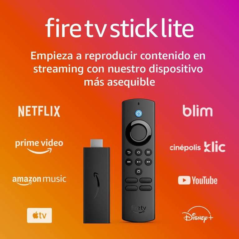 Amazon: Fire tv stick Lite oferta exclusiva miembros prime 
