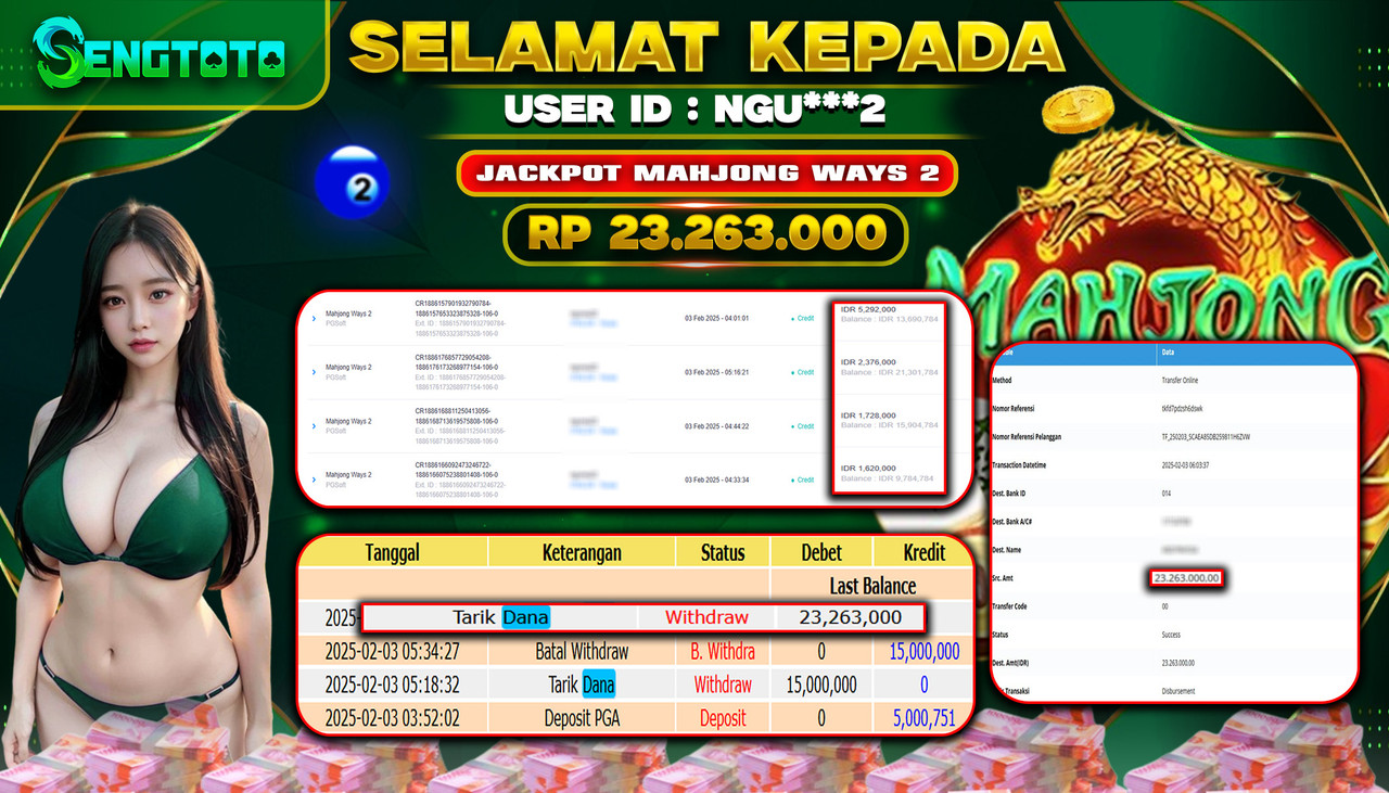 BUKTI PEMBAYARAN SLOT MAHJONG WAYS 2