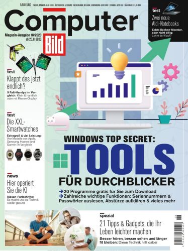 Cover: Computer Bild Magazin No 18 vom 25  August 2023
