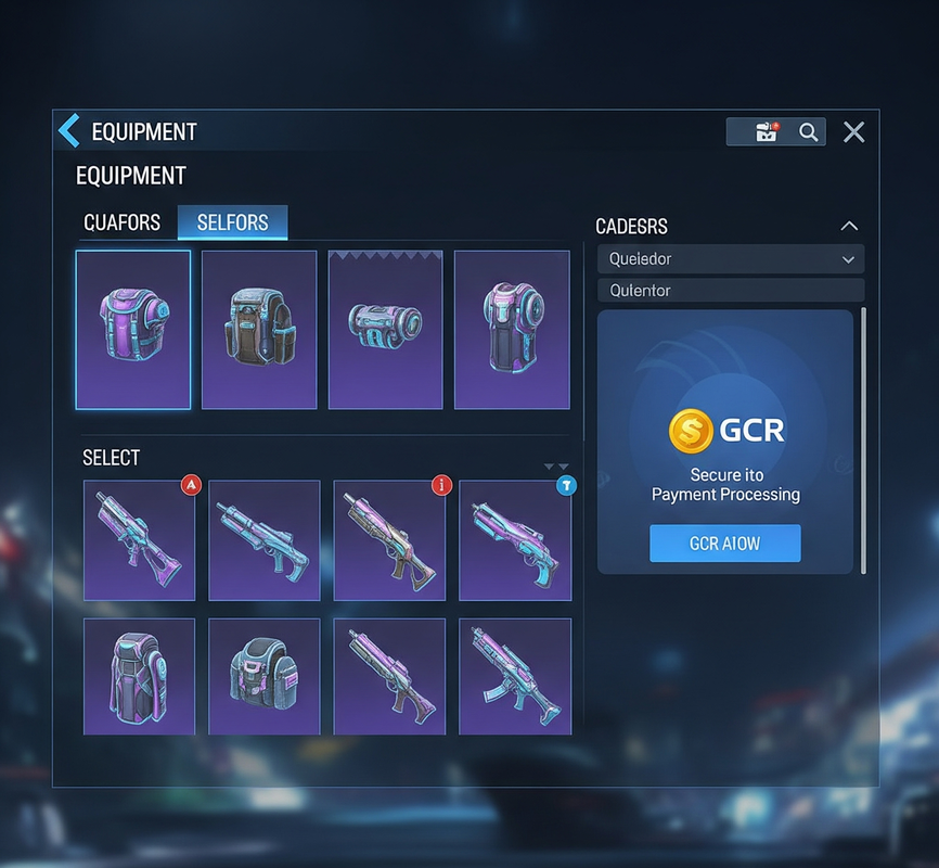 Equipment selection