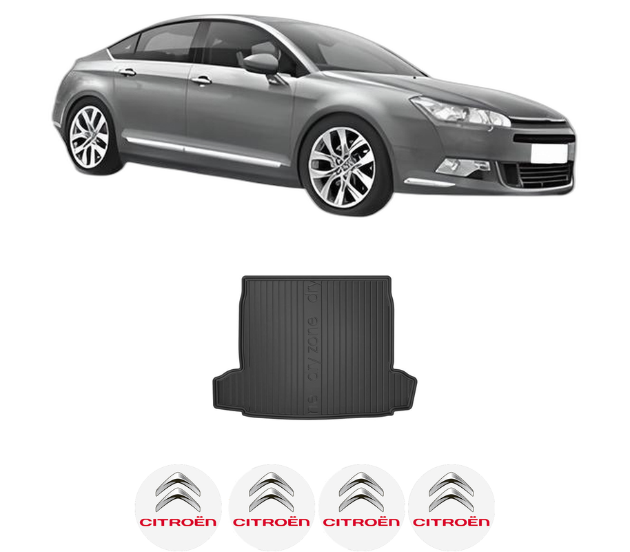 Tavita Portbagaj CITROEN C5 III (RD_) din 2008-2017, Protectie Portbagaj Auto, 4x Stickere auto cu CITROEN