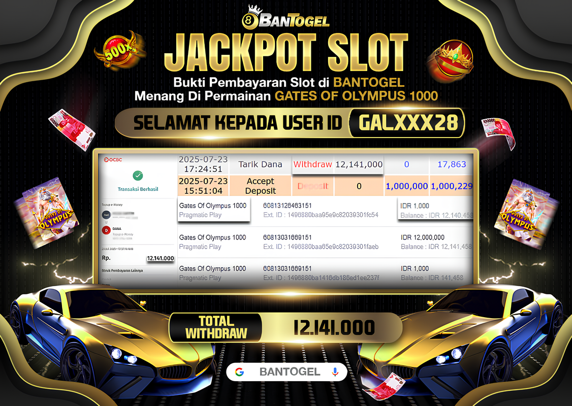BUKTI JACKPOT LUNAS BANTOGEL