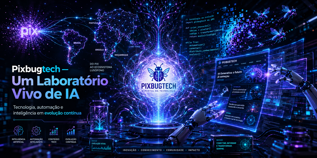 Pixbugtech: O Portal que Nasceu para Ser Laboratório Vivo de Inteligência Artificial