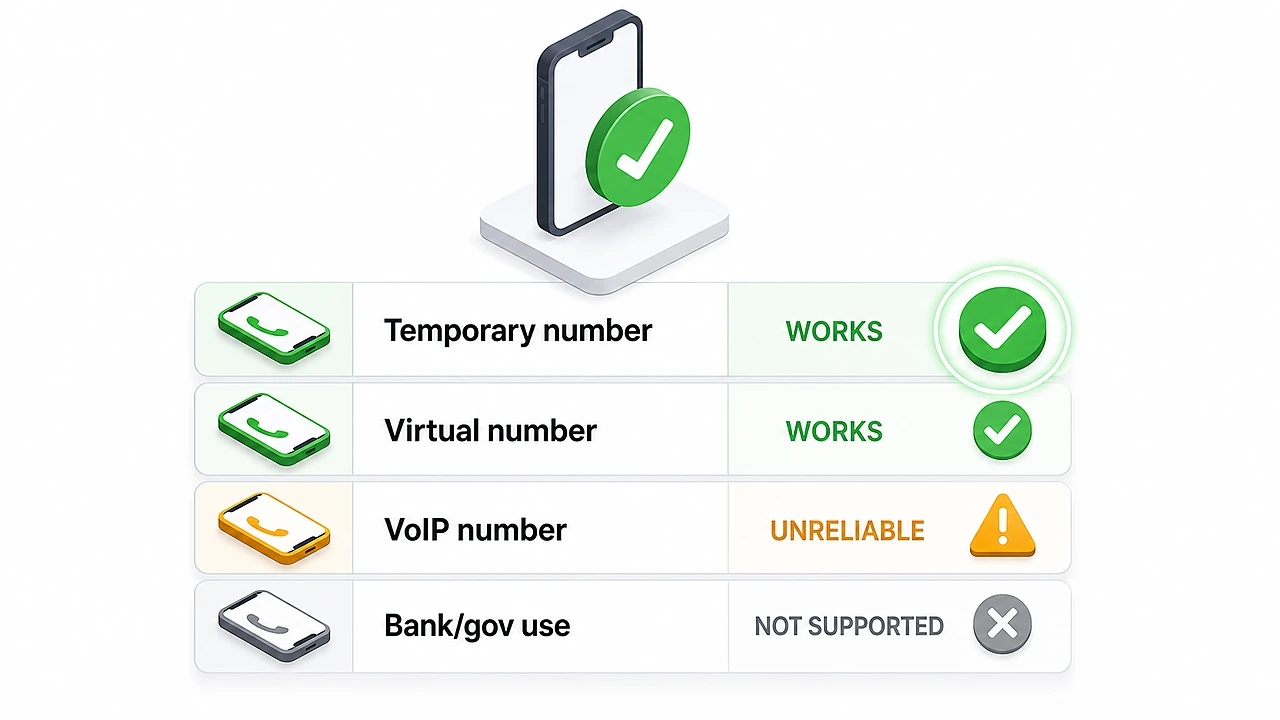 Which phone number types verify Twitch and which get rejected