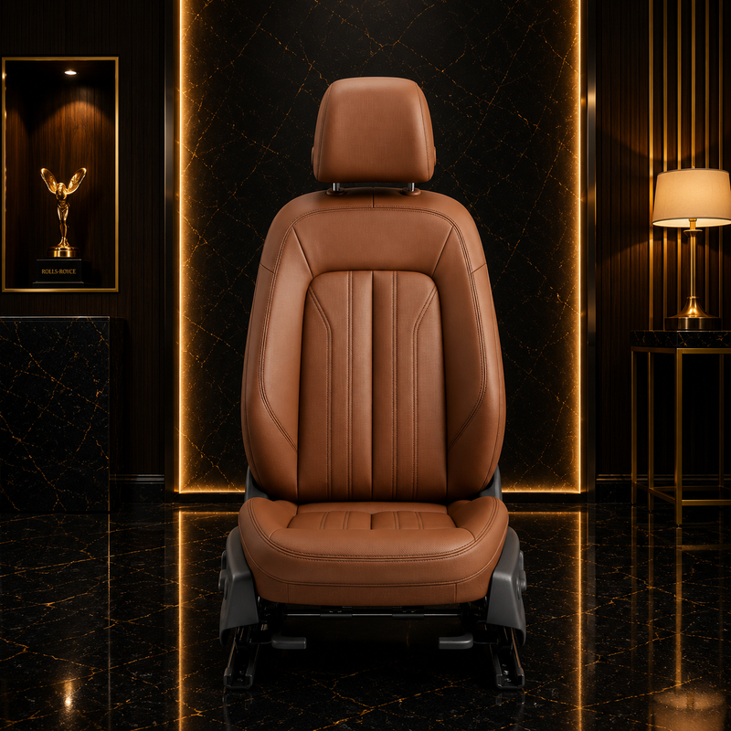 Tuscan Cognac vertical pleat