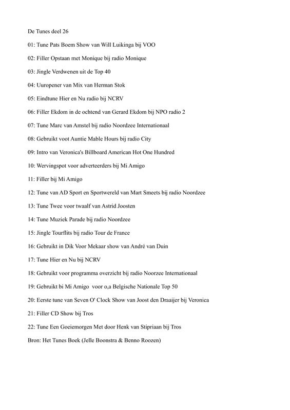 tunes deel 26
