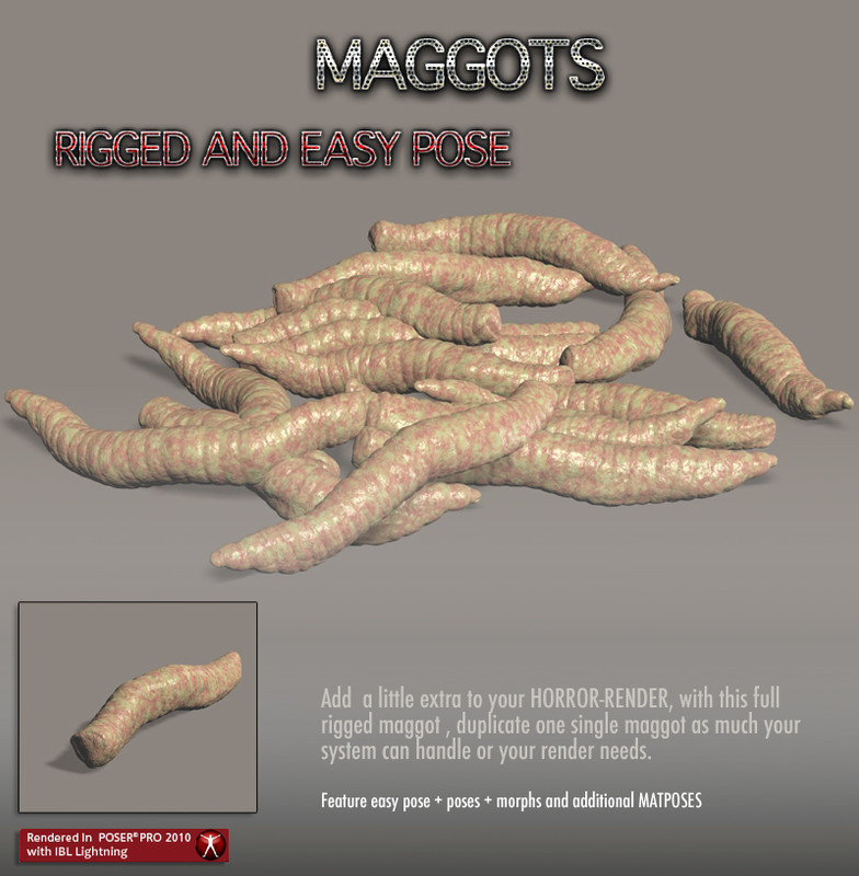 Maggots for your Horror Render