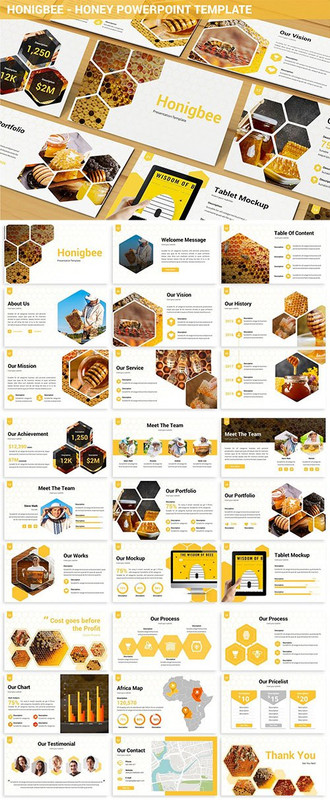 Honigbee - Honey Powerpoint Template Honigbee - Honey Powerpoint Template