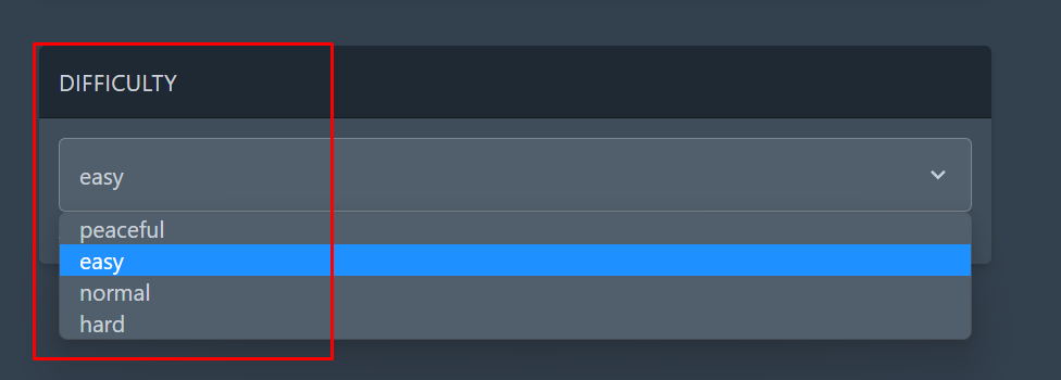 How do i change the difficulty on my Bedrock Server? - Knowledgebase ...
