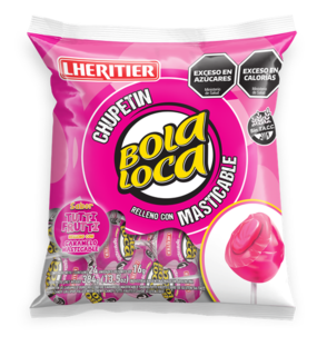 7481 | Chupetin Bola Loca C Chicle X 24 Uni-Tutti Fruti