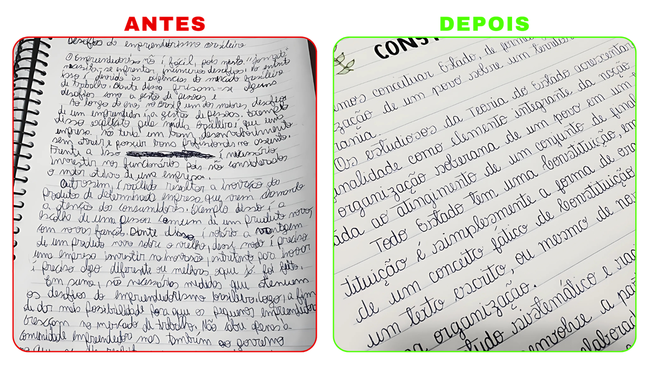 Exemplo de caligrafia