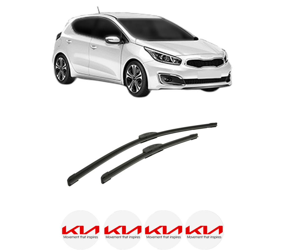 Set stergatoare auto KIA CEED Hatchback Van (CD) din 2018-2020, pentru parbriz auto, 2 bucati, Bosch Aerotwin Retrofit, din cauciuc siliconat rezistent, 4 Stickere Auto KIA