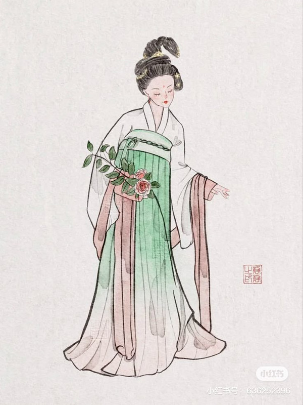 Ilustração Hanfu Tang por Janae