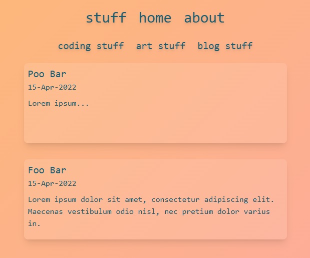 We show the data from the Markdown files