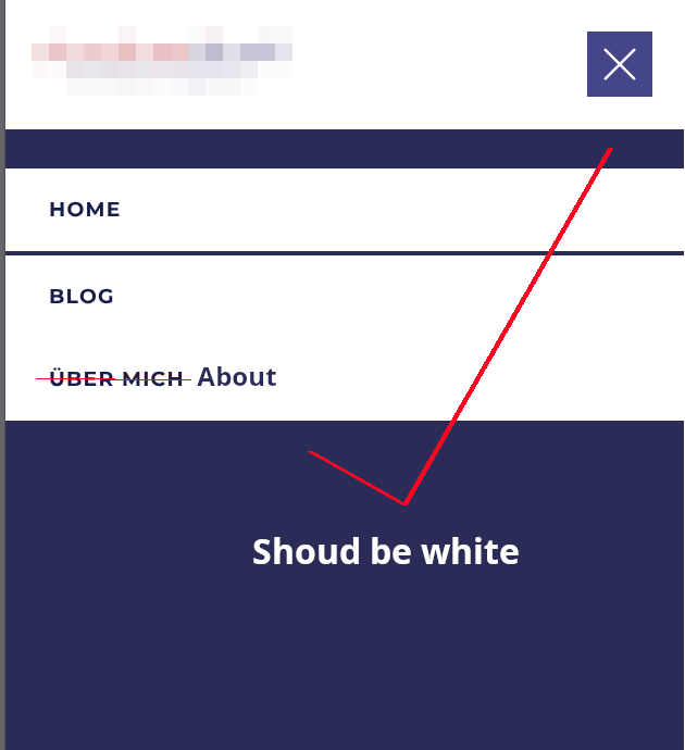 erroneous menu