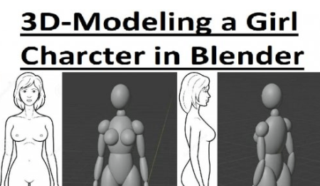 3D-Modeling a Female Character in Blender using Spheres