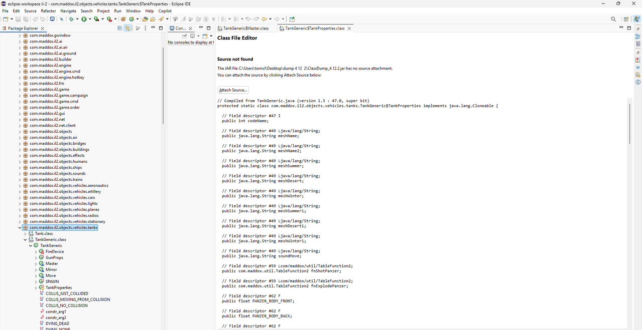 eclipse workspace il 2 com maddox il2 objects vehicles tanks Tank Generic Tank Properties Eclipse