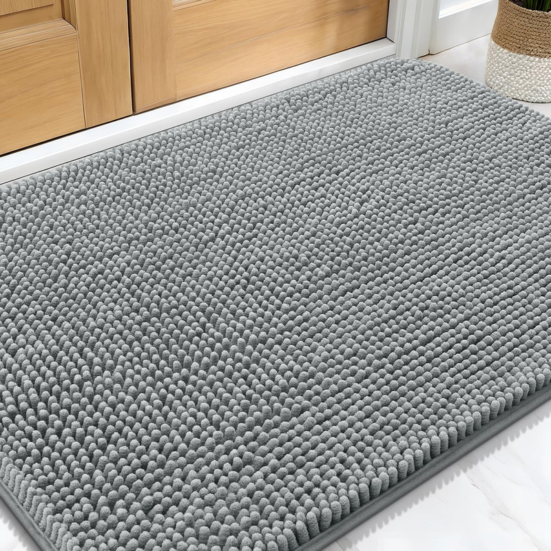 OLANLY Dog Door Mat for Muddy Paws 30x20 Grey