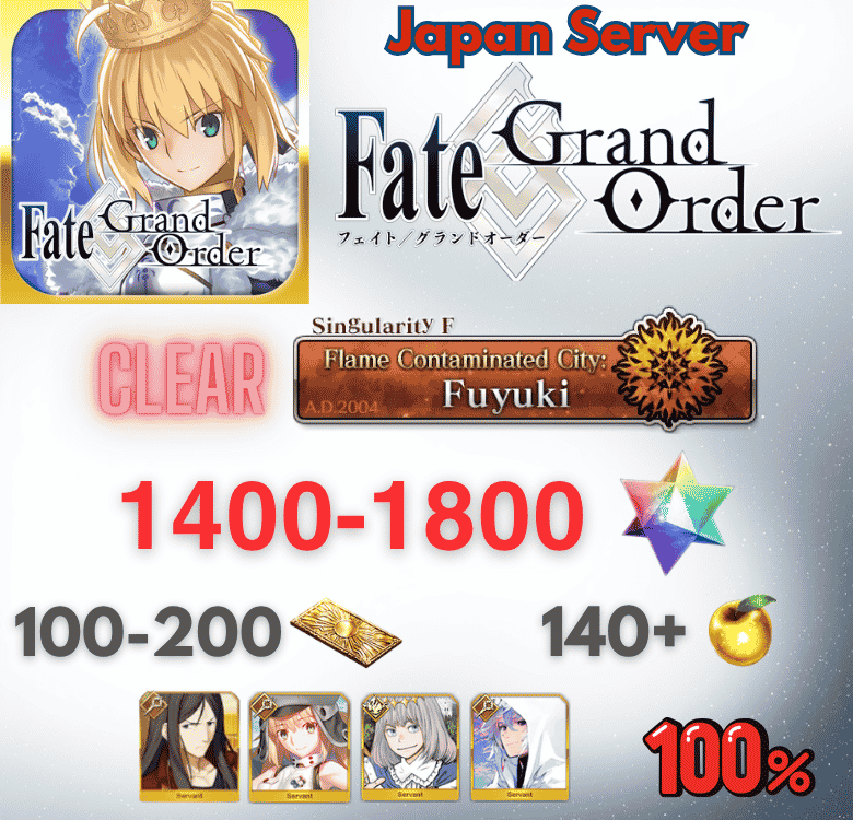 [JP] Gói tk FGO Starter Account 4 xe + 1400sq