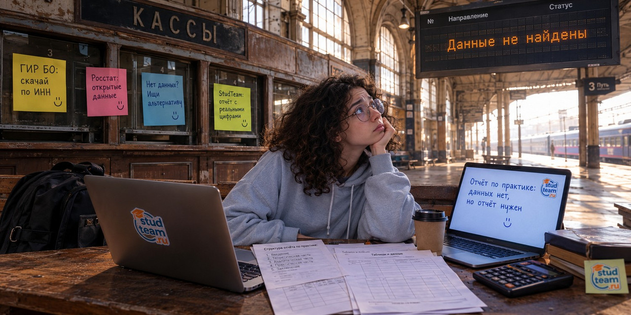 a student with curly dark hair sitting at an old railway station
