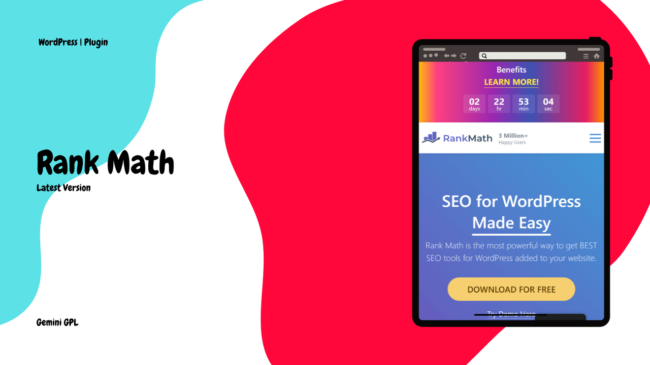 Rank Math Pro v3.0.110 WordPress SEO Plugin Free Download preview