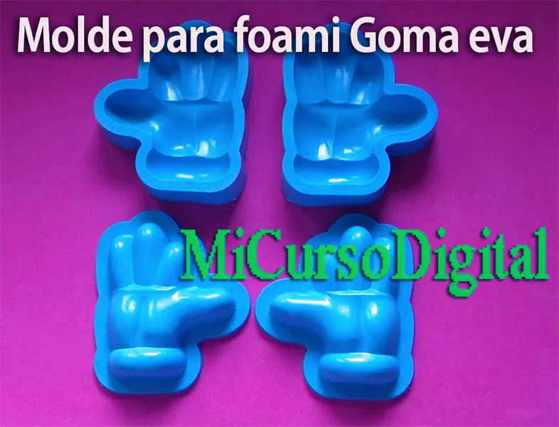 Molde para fomi guantes disney termoformado 3d manualidades goma eva