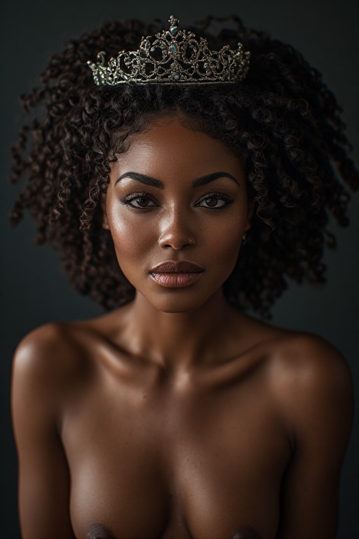 Naked-ebony-Queen-sharp-focus-(3)
