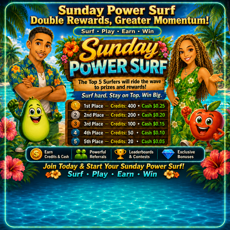 Sunday Power Surf — Double Rewards, Greater Momentum!