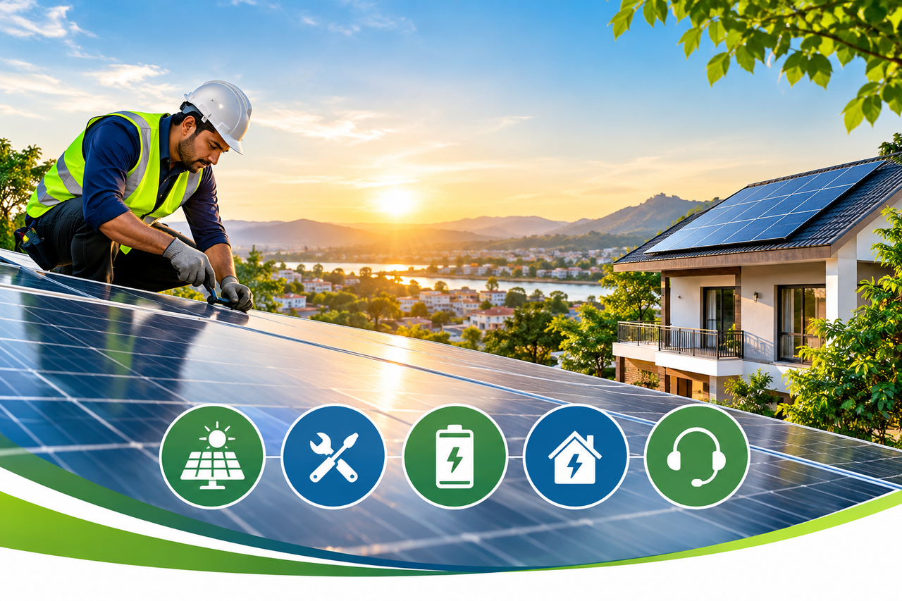 Solar Rooftop Installation by Aditya Green Power in Ramnagar