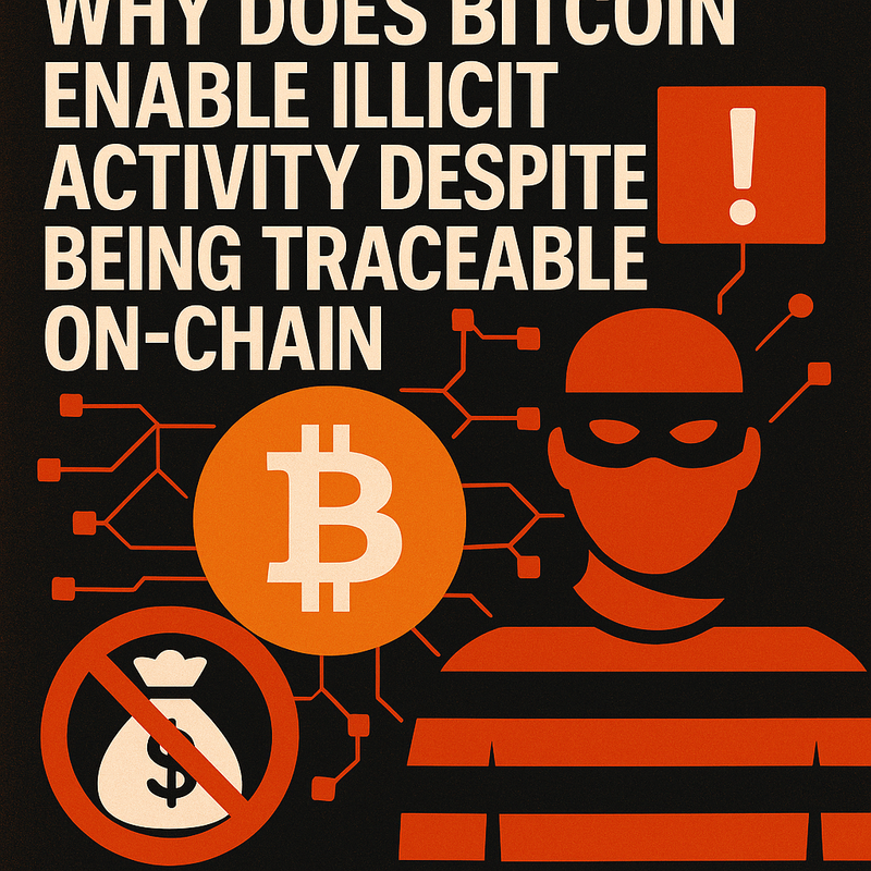 Why does Bitcoin enable illicit activity despite being traceable on-chain