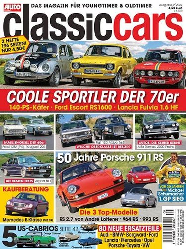Cover: Auto Zeitung Classic Cars Magazin No 09 September 2022 Cover: Auto Zeitung Classic Cars Magazin No 09 September 2022