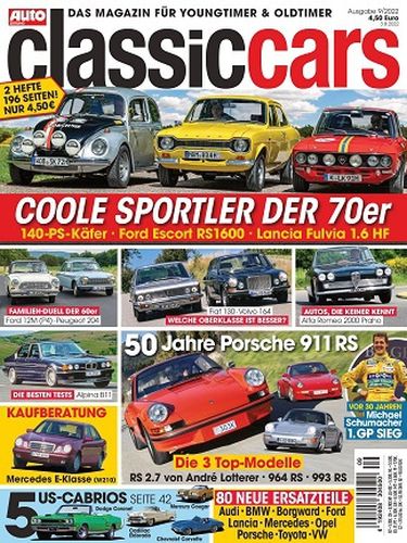 Auto Zeitung Classic Cars Magazin No 09 September 2022
