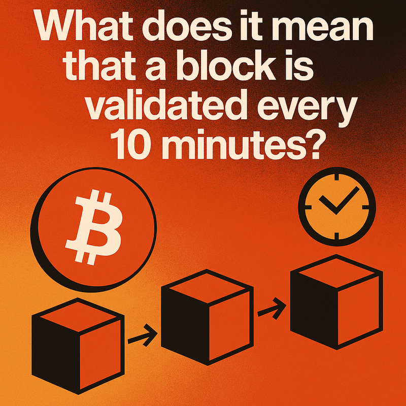 What does it mean that a block is validated every 10 minutes?