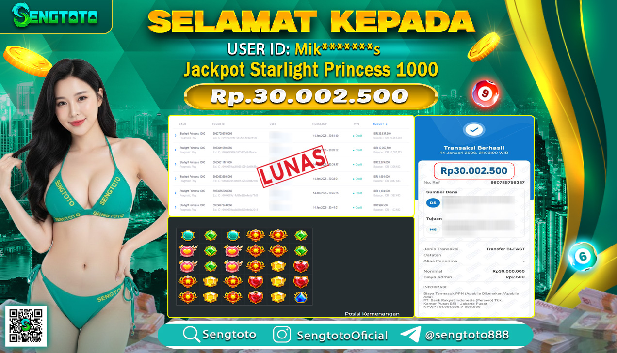 BUKTI PEMBAYARAN SLOT STARLIGHT PRINCESS 1000