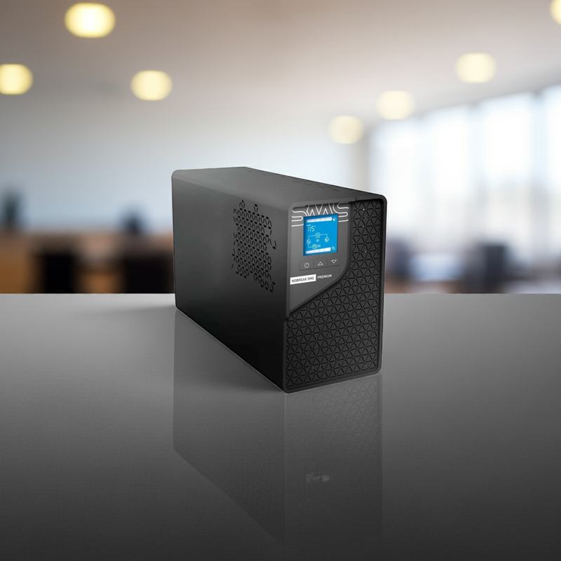 Nobreak SMS Premium protegendo um servidor e uma workstation
