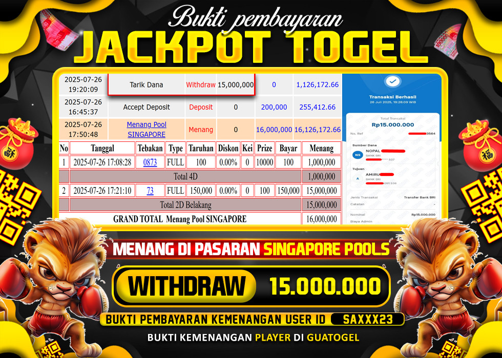 BUKTI JACKPOT LUNAS GUATOGEL