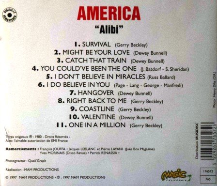 America - Alibi (1980 ) [Reissue 1997] Lossless