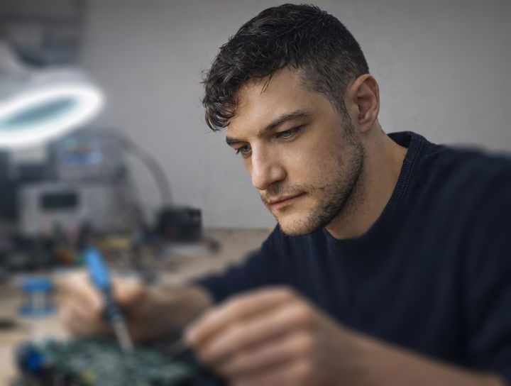 Chi sono - Dario Di Marco | Ingegnere Elettronico Industriale in laboratorio