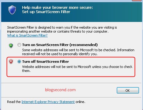 Menonaktifkan SmartScreen di Windows 10