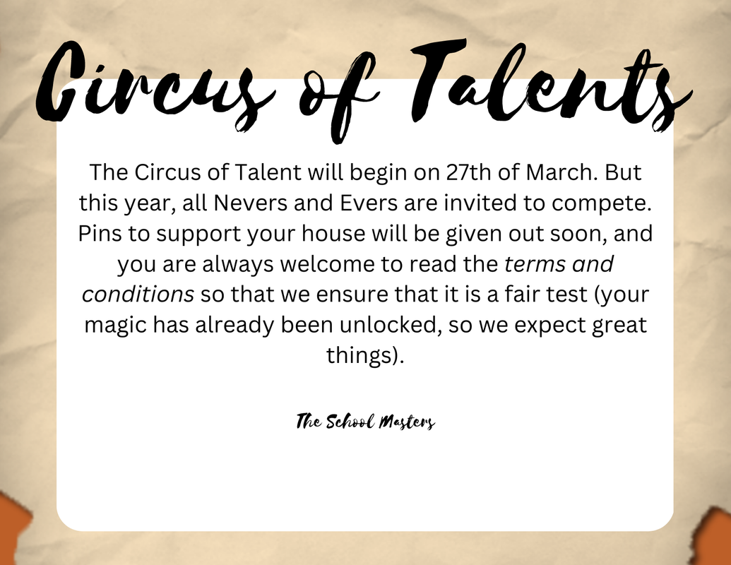The Circus of Talent will begin on 27th of March. But this year, all Nevers and Evers are invited to