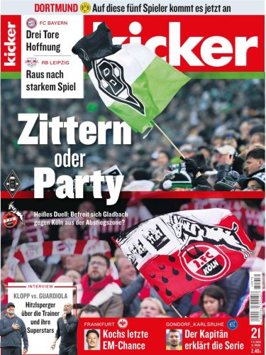 Cover: Kicker Sportmagazin No 21 vom 07  März 2024