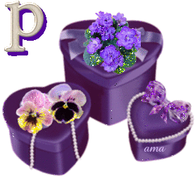 Corazones Color  Violeta P
