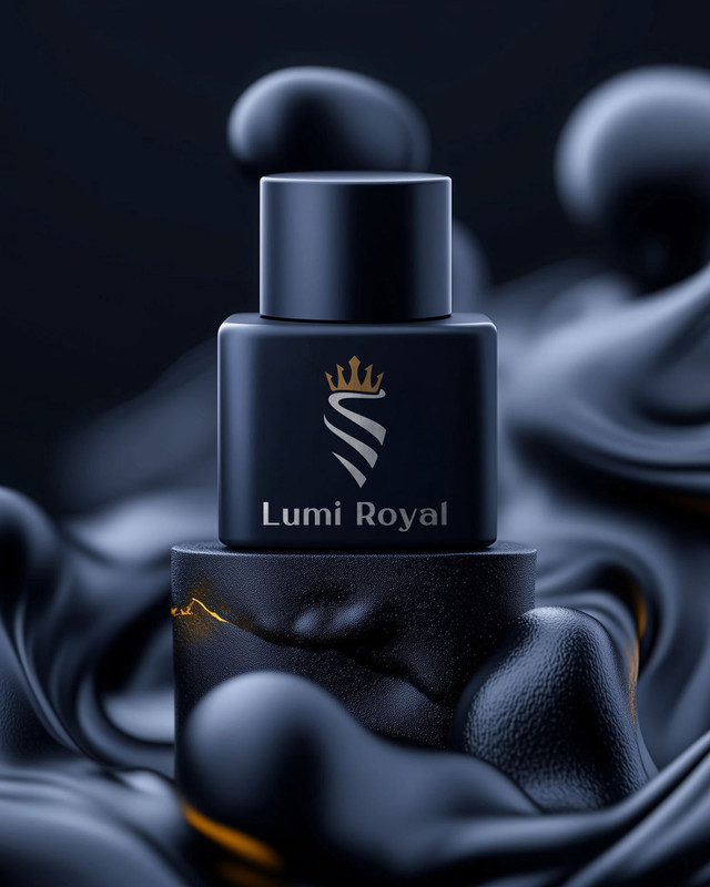Logo premium na produkcie — projekt marki Lumi Royal z portfolio Skubi Art