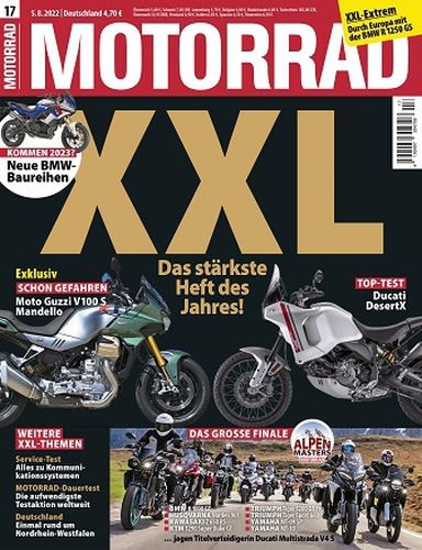 Cover: Motorrad Magazin No 17 vom 05 August 2022 Cover: Motorrad Magazin No 17 vom 05 August 2022